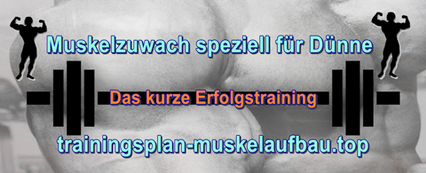 Werbebanner Muskelaufbau