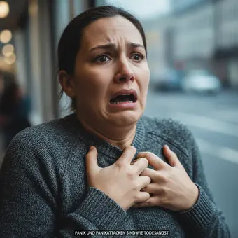 Das Bild zeigt einen Menschen mit einer Panikattacke.